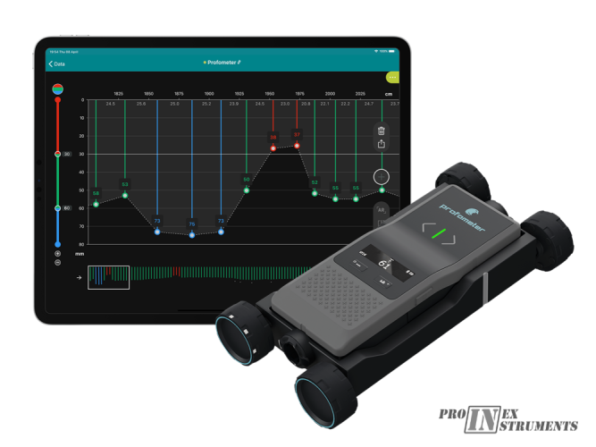 Profometer – detektor výstuží v betóne