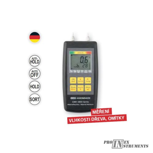 GMH 3810 Odporový měřič vlhkosti materiálů s integrovanými měřícími hroty